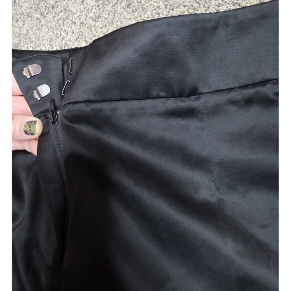 NWT Victor Alfaro Black Pants Size 10P Satin Feel Dressy Party Travel Classic - Picture 2 of 8